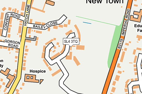 SL4 3TQ map - OS OpenMap – Local (Ordnance Survey)