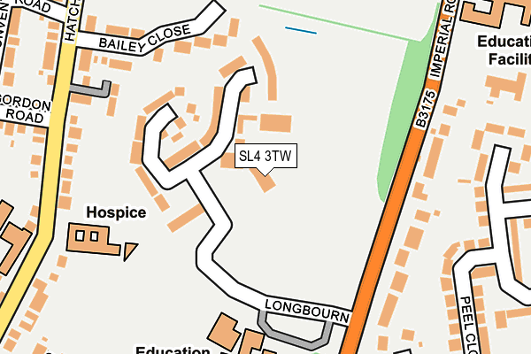 SL4 3TW map - OS OpenMap – Local (Ordnance Survey)
