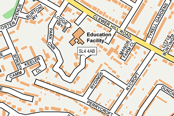SL4 4AB map - OS OpenMap – Local (Ordnance Survey)