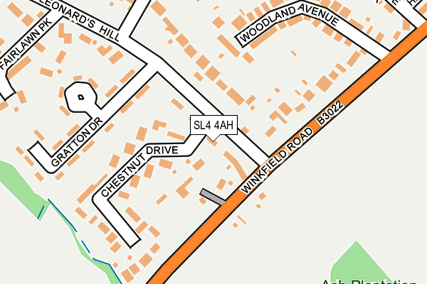 SL4 4AH map - OS OpenMap – Local (Ordnance Survey)