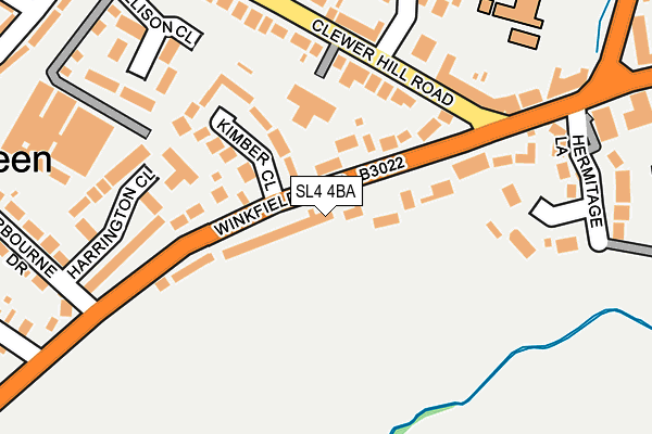 SL4 4BA map - OS OpenMap – Local (Ordnance Survey)