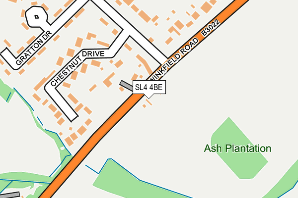 SL4 4BE map - OS OpenMap – Local (Ordnance Survey)
