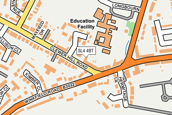 SL4 4BT map - OS OpenMap – Local (Ordnance Survey)