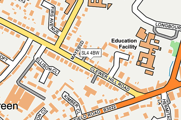 SL4 4BW map - OS OpenMap – Local (Ordnance Survey)
