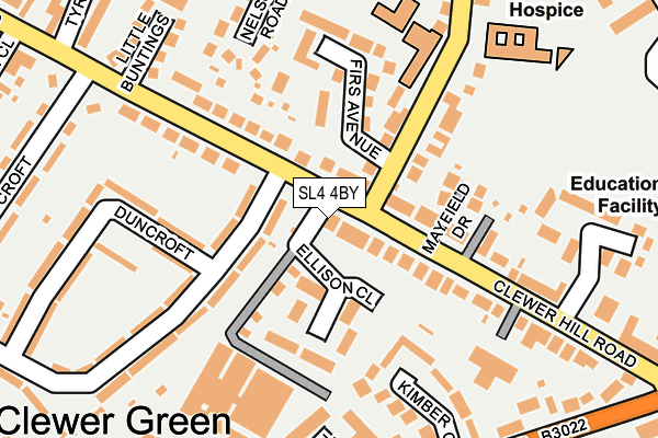 SL4 4BY map - OS OpenMap – Local (Ordnance Survey)