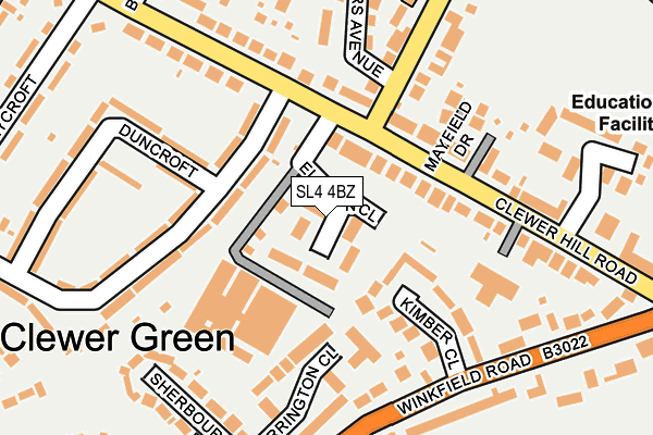 SL4 4BZ map - OS OpenMap – Local (Ordnance Survey)