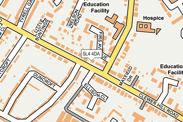 SL4 4DA map - OS OpenMap – Local (Ordnance Survey)