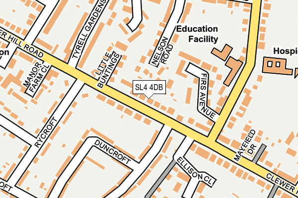 SL4 4DB map - OS OpenMap – Local (Ordnance Survey)