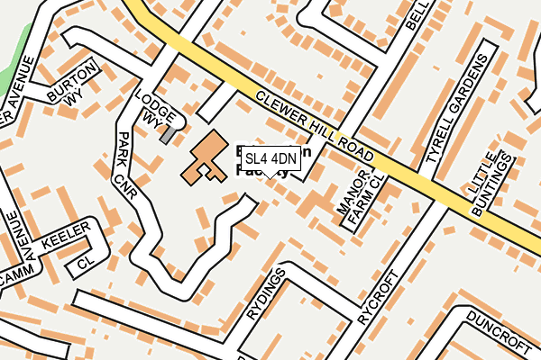 SL4 4DN map - OS OpenMap – Local (Ordnance Survey)