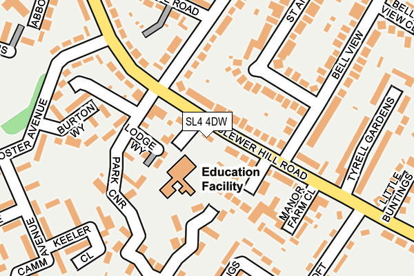 SL4 4DW map - OS OpenMap – Local (Ordnance Survey)