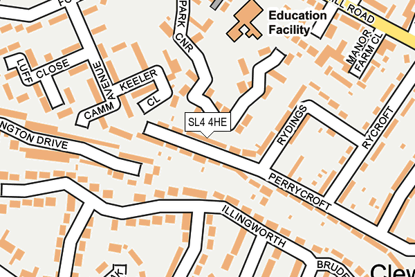 SL4 4HE map - OS OpenMap – Local (Ordnance Survey)