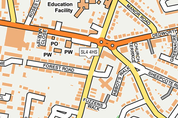 SL4 4HS map - OS OpenMap – Local (Ordnance Survey)