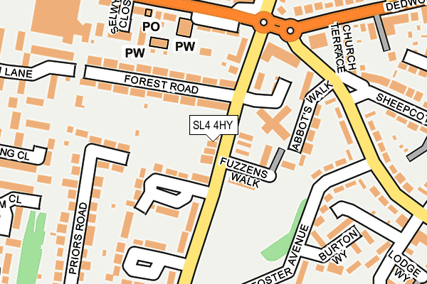 SL4 4HY map - OS OpenMap – Local (Ordnance Survey)