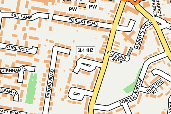 SL4 4HZ map - OS OpenMap – Local (Ordnance Survey)
