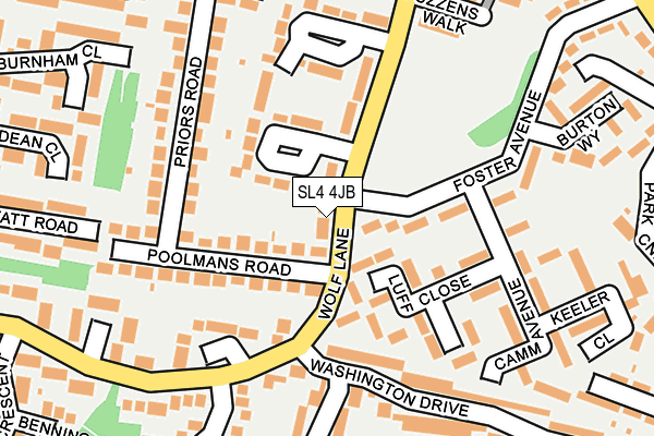 SL4 4JB map - OS OpenMap – Local (Ordnance Survey)