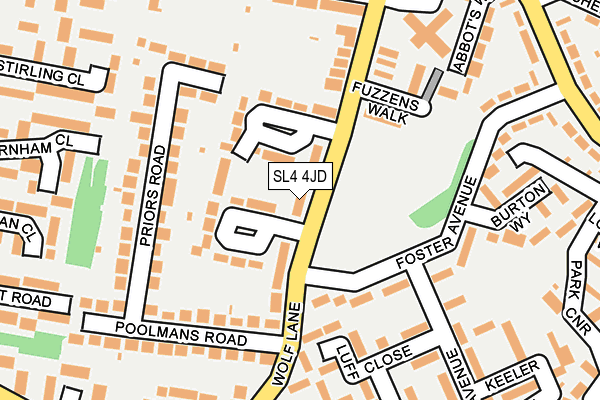 SL4 4JD map - OS OpenMap – Local (Ordnance Survey)