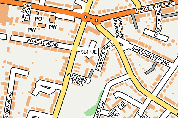 SL4 4JE map - OS OpenMap – Local (Ordnance Survey)