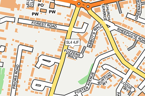 SL4 4JF map - OS OpenMap – Local (Ordnance Survey)