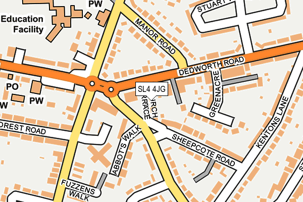 SL4 4JG map - OS OpenMap – Local (Ordnance Survey)