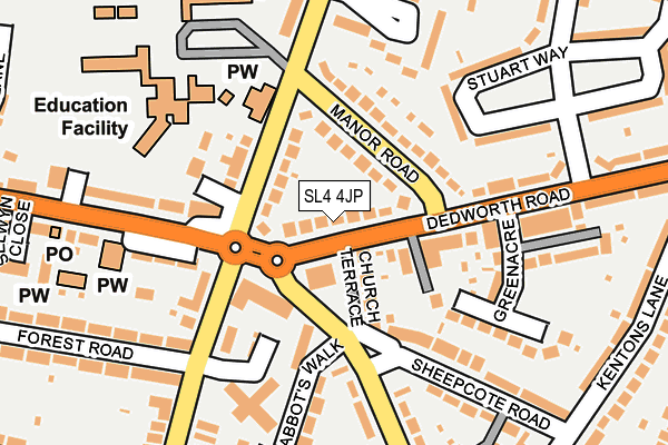 SL4 4JP map - OS OpenMap – Local (Ordnance Survey)