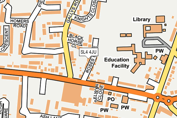 SL4 4JU map - OS OpenMap – Local (Ordnance Survey)