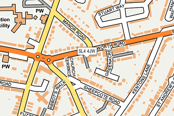 SL4 4JW map - OS OpenMap – Local (Ordnance Survey)