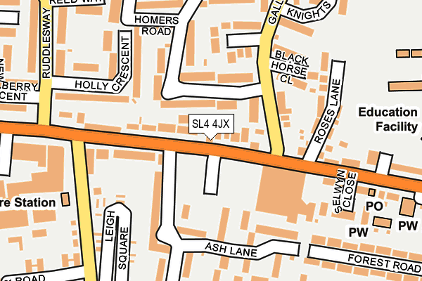 SL4 4JX map - OS OpenMap – Local (Ordnance Survey)