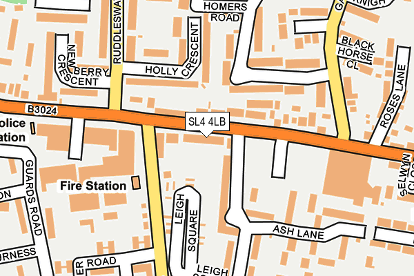SL4 4LB map - OS OpenMap – Local (Ordnance Survey)