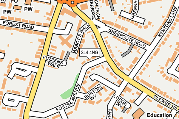 SL4 4NG map - OS OpenMap – Local (Ordnance Survey)