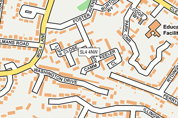 SL4 4NW map - OS OpenMap – Local (Ordnance Survey)