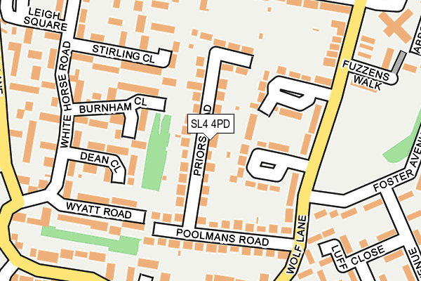 SL4 4PD map - OS OpenMap – Local (Ordnance Survey)