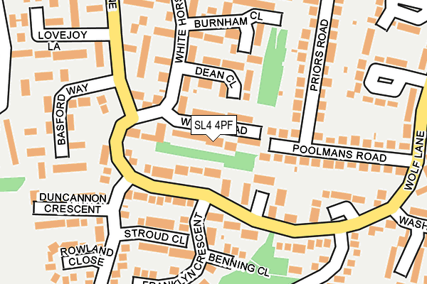 SL4 4PF map - OS OpenMap – Local (Ordnance Survey)