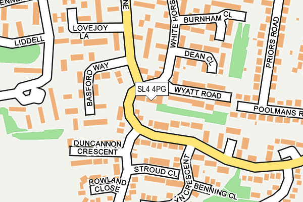 SL4 4PG map - OS OpenMap – Local (Ordnance Survey)