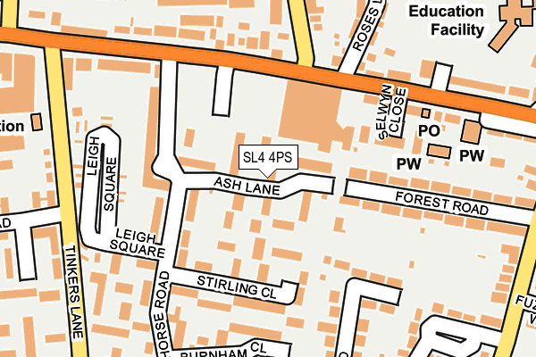 Map of BELUSH ERICK LTD at local scale