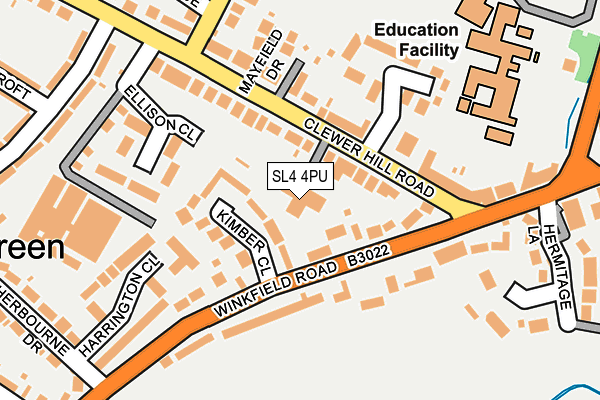 SL4 4PU map - OS OpenMap – Local (Ordnance Survey)