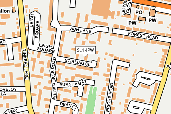 SL4 4PW map - OS OpenMap – Local (Ordnance Survey)