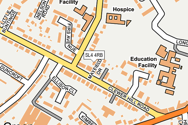 SL4 4RB map - OS OpenMap – Local (Ordnance Survey)