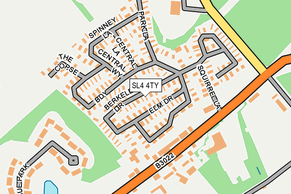 SL4 4TY map - OS OpenMap – Local (Ordnance Survey)