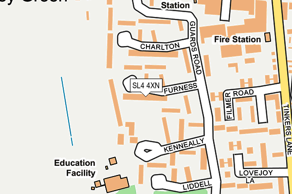 SL4 4XN map - OS OpenMap – Local (Ordnance Survey)