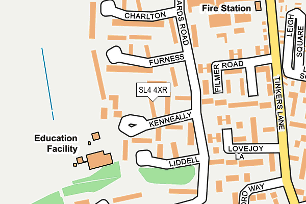 SL4 4XR map - OS OpenMap – Local (Ordnance Survey)