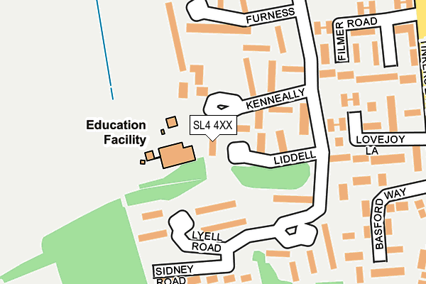 SL4 4XX map - OS OpenMap – Local (Ordnance Survey)