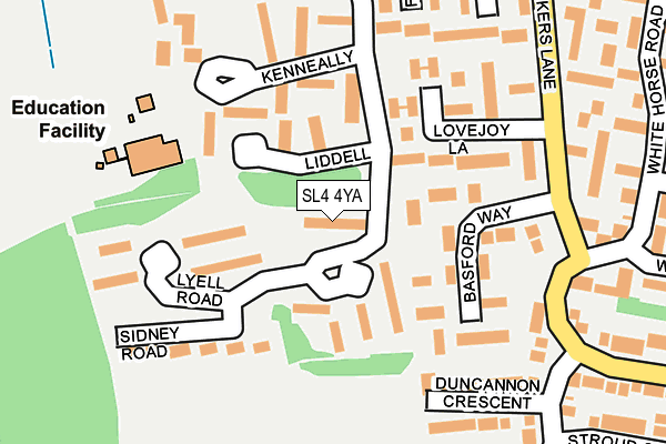 SL4 4YA map - OS OpenMap – Local (Ordnance Survey)