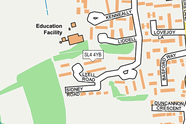 SL4 4YB map - OS OpenMap – Local (Ordnance Survey)