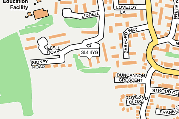 SL4 4YG map - OS OpenMap – Local (Ordnance Survey)