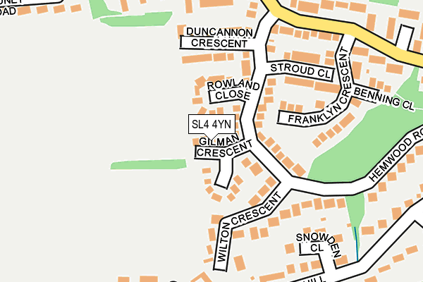 SL4 4YN map - OS OpenMap – Local (Ordnance Survey)