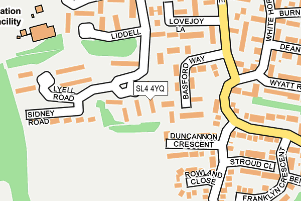 SL4 4YQ map - OS OpenMap – Local (Ordnance Survey)