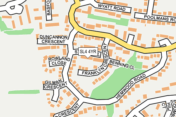 SL4 4YR map - OS OpenMap – Local (Ordnance Survey)