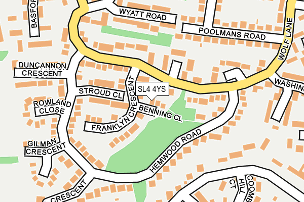 SL4 4YS map - OS OpenMap – Local (Ordnance Survey)