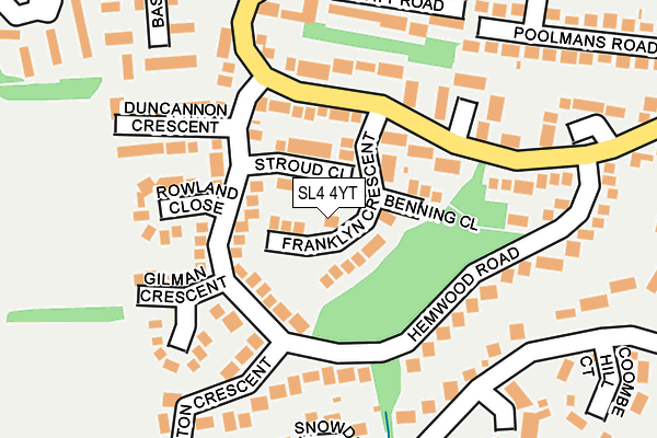 SL4 4YT map - OS OpenMap – Local (Ordnance Survey)