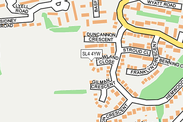 SL4 4YW map - OS OpenMap – Local (Ordnance Survey)